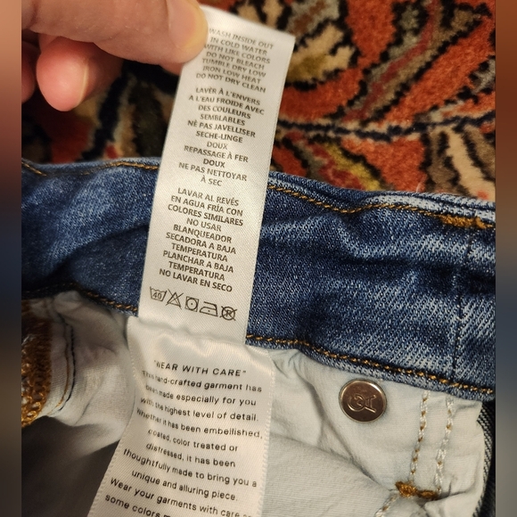 Good American Medium/Dark Wash Skinny Jeans 6-12 - Picture 7 of 12